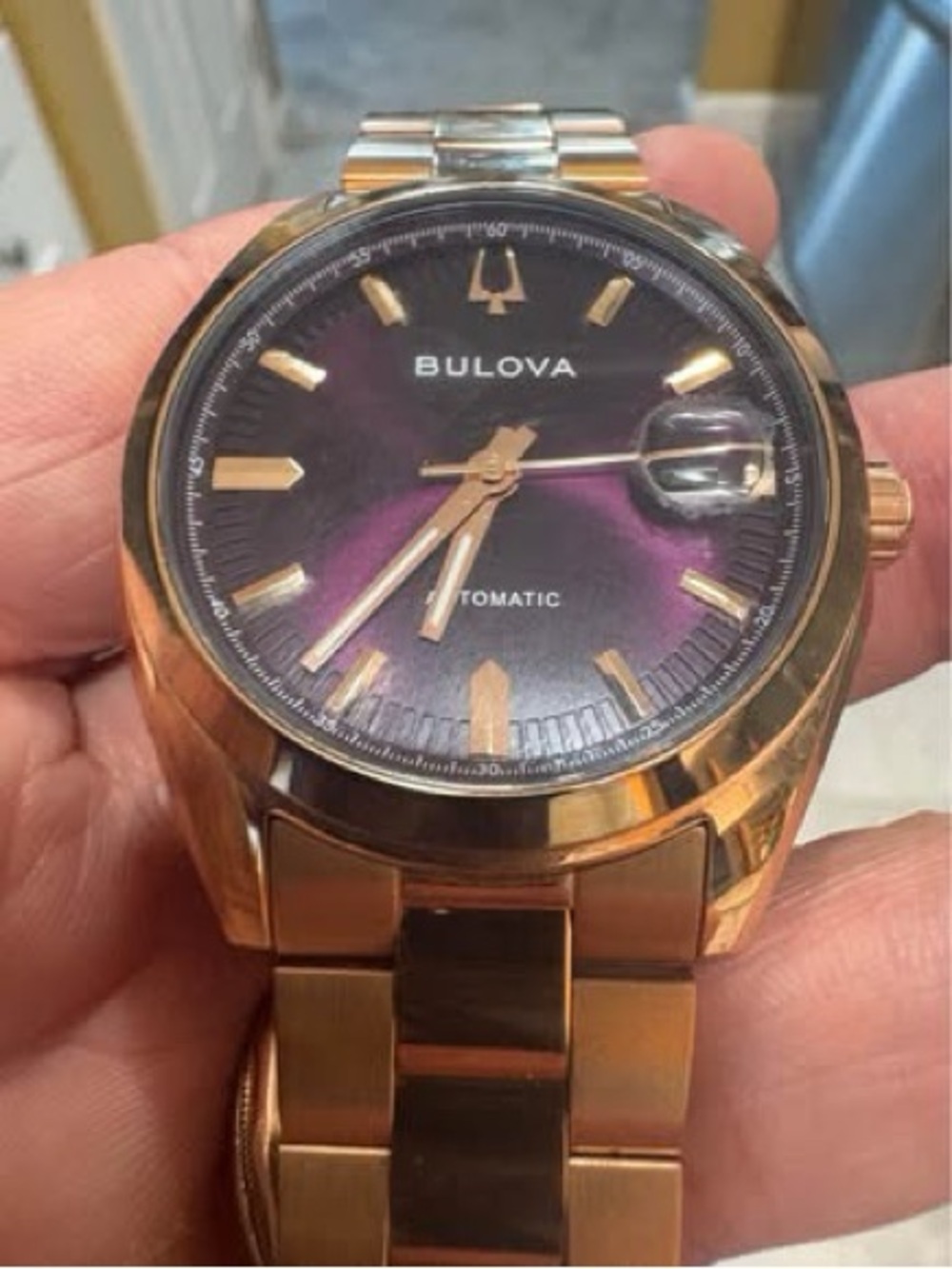 Stunning and Rare Gold and Eggplant Watch